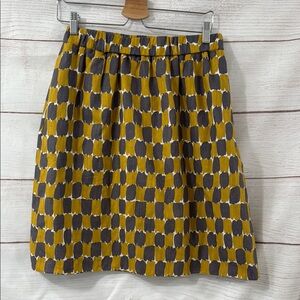 NWOT Women's Stylish Yellow and Gray Skirt midi skirt Boden size 6 LONG